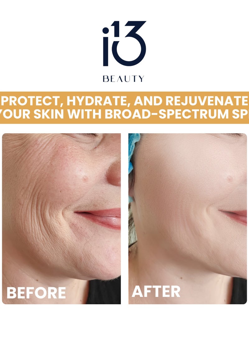 i13 الجمال كريم i13 Beauty Bright Perfect للحماية من الشمس، مرطب ومضاد للشيخوخة، واسع الطيف، خفيف الوزن، سريع الامتصاص، للوجه والبشرة، 10 جرام  - Image 3