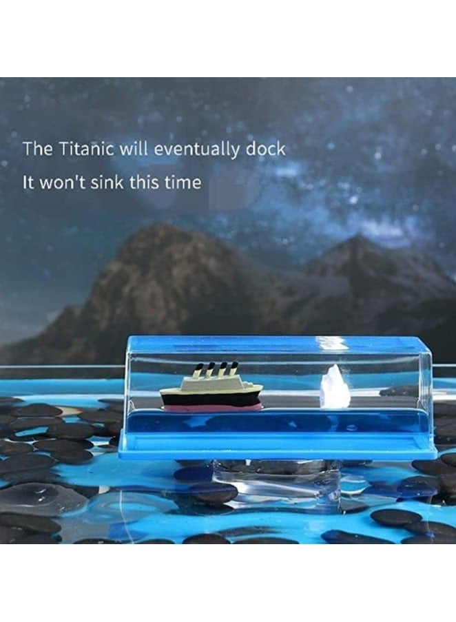 Titanic Cruise Ship Model Liquid Wave Cruise Ship Decoration Cruise Ship That No Longer Sinks-Cruise Ship Iceberg Home Decor Suitable for Home Show Car Decoration, Gifts, Desk or Paperweight - Image 3