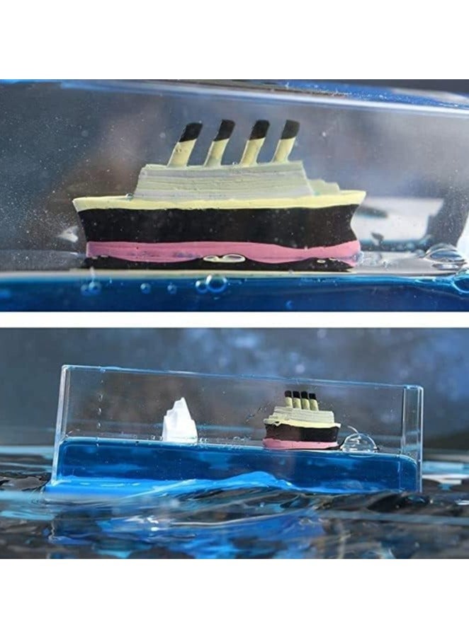 Titanic Cruise Ship Model Liquid Wave Cruise Ship Decoration Cruise Ship That No Longer Sinks-Cruise Ship Iceberg Home Decor Suitable for Home Show Car Decoration, Gifts, Desk or Paperweight - Image 4