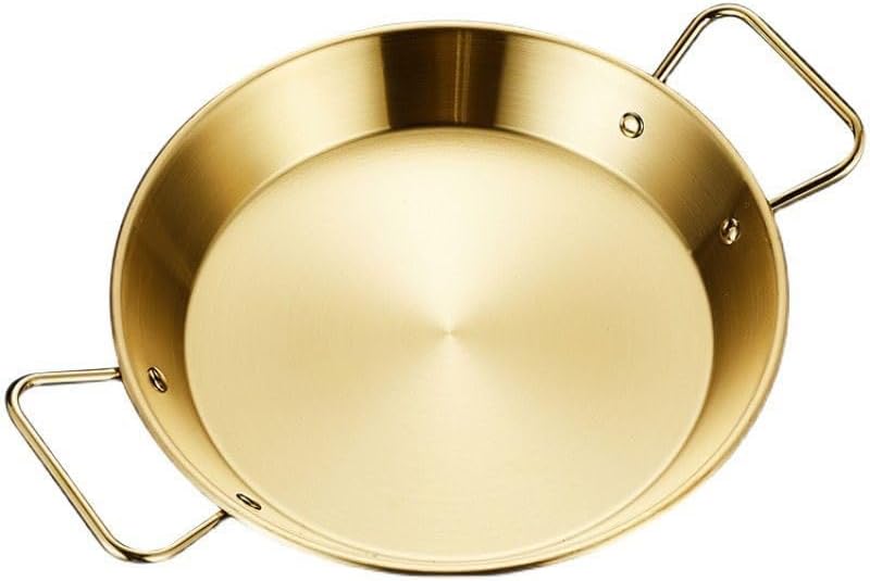 Stainless steel pan with two handles. A versatile pan for cooking and serving, with high quality and a durable design, suitable for everyday kitchen use, heat resistance, and ideal distribution of liquids and foods (size 18). - Image 1
