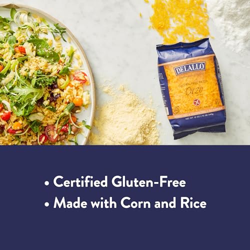 DeLallo Gluten Free Orzo Pasta 12 oz Bag 2 Pack Made with Corn and Rice Flour Handcrafted in Italy NonGMO All Natural Kosher - Image 5