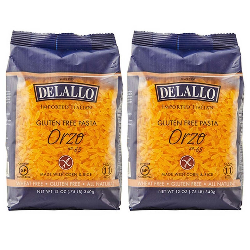 DeLallo Gluten Free Orzo Pasta 12 oz Bag 2 Pack Made with Corn and Rice Flour Handcrafted in Italy NonGMO All Natural Kosher - Image 3