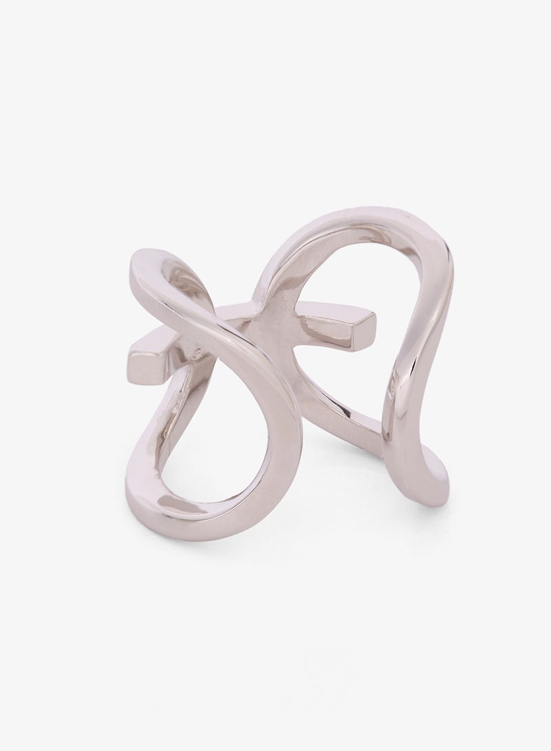 GUESS Circle & Bar Bow Ring - Image 3