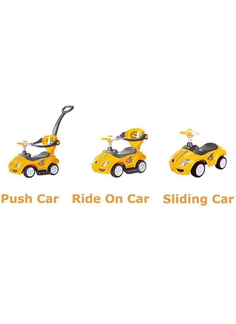 3-in-1 Ride-On Activity Toy with Push Handle and Musical Steering Wheel 62*40*86cm