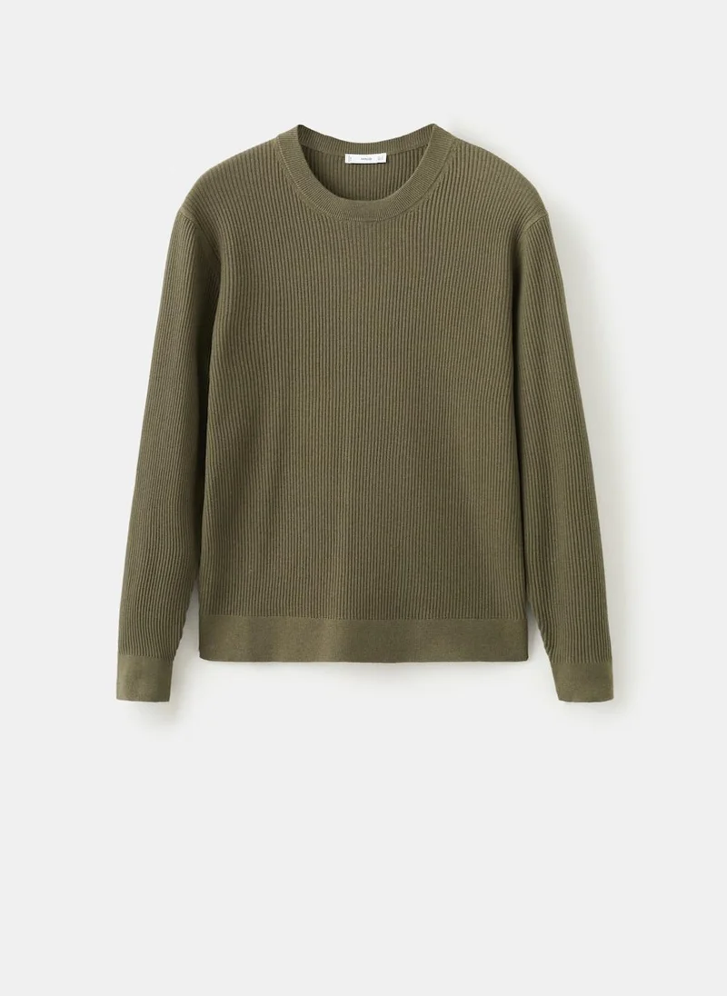 Mango Man  Fine rib-knit cotton sweater for Men | Best Price UAE