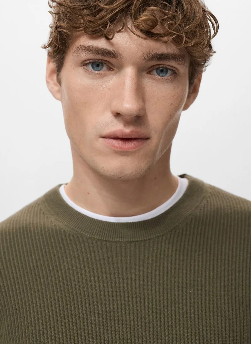 Mango Man  Fine rib-knit cotton sweater for Men | Best Price UAE