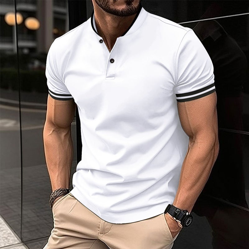 قميص بولو رجالي بأكمام قصيرة وجيب بأزرار - Image 5