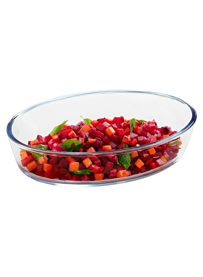 Laopala Serving Bowl (2400ML) Oven & Microwave Safe Bowl Borosilicate Glass Clear & Borosil Glass Baking Dish - Image 1
