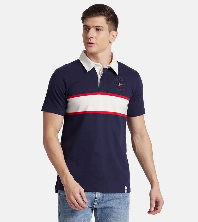 بيفرلي هيلز بولو كلوب تيشيرت بولو بأكمام قصيرة مطرز بشعار