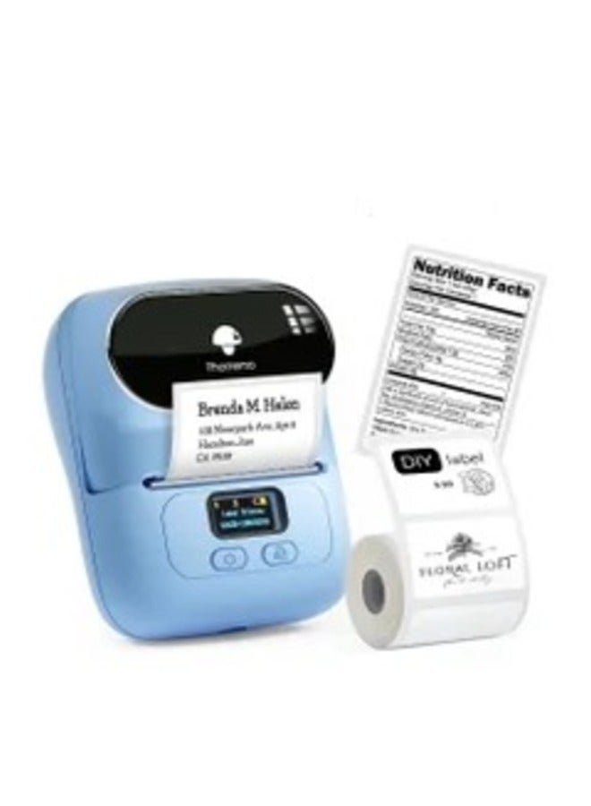 phomemo M110 Label Printer Portable Bluetooth Thermal Mini Label Maker Blue