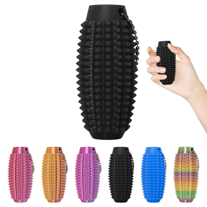 XNJAMG Little Ouchies Fidget Toys,Pain Stim Fidget Toy Reduce Stress for Adults,Anxiety Relief Pain Stim,Spiky Fidget Keychain for Anxiety and Stress Reduction,Novelty Gifts for Friends(1PCS/Black) - Image 1
