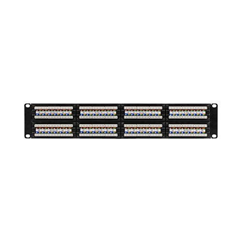NavePoint 48-Port CAT6 Patch Panel,2U, Black - Image 3