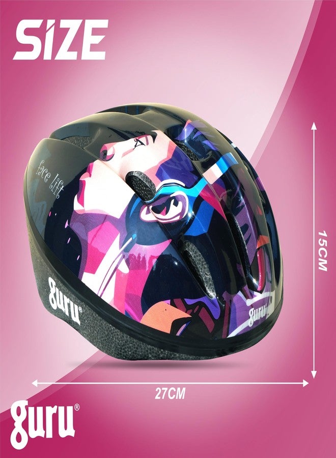 GURU Cycling Helmet, Light Weight with Superior Ventilation, Adjustable Helmet for Mountain, Road Bike & Skating with Premium Black EPS Foam Lining, Ideal for Adults and Kids (Face Lift, Small) - Image 3