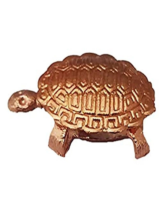 WOOLCO Feng Shui Pure Copper 1.5" Tortoise/Turtle with 2.25'' Diameter Water Plate; Vastu Living Positivity, Wealth, Money, Good Luck & Longevity; Home, Office Decor Gift Items/Products-Set of 2 - Image 2