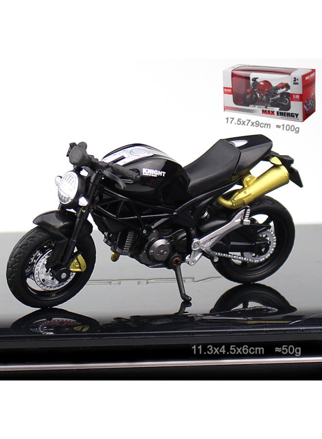 Creative Alloy Motorcycle Model Cake Decoration Women's Clothing Motorcycle Toy Car Model Decorative Ornament For Girls-Color:DK Devil Black  - Image 1
