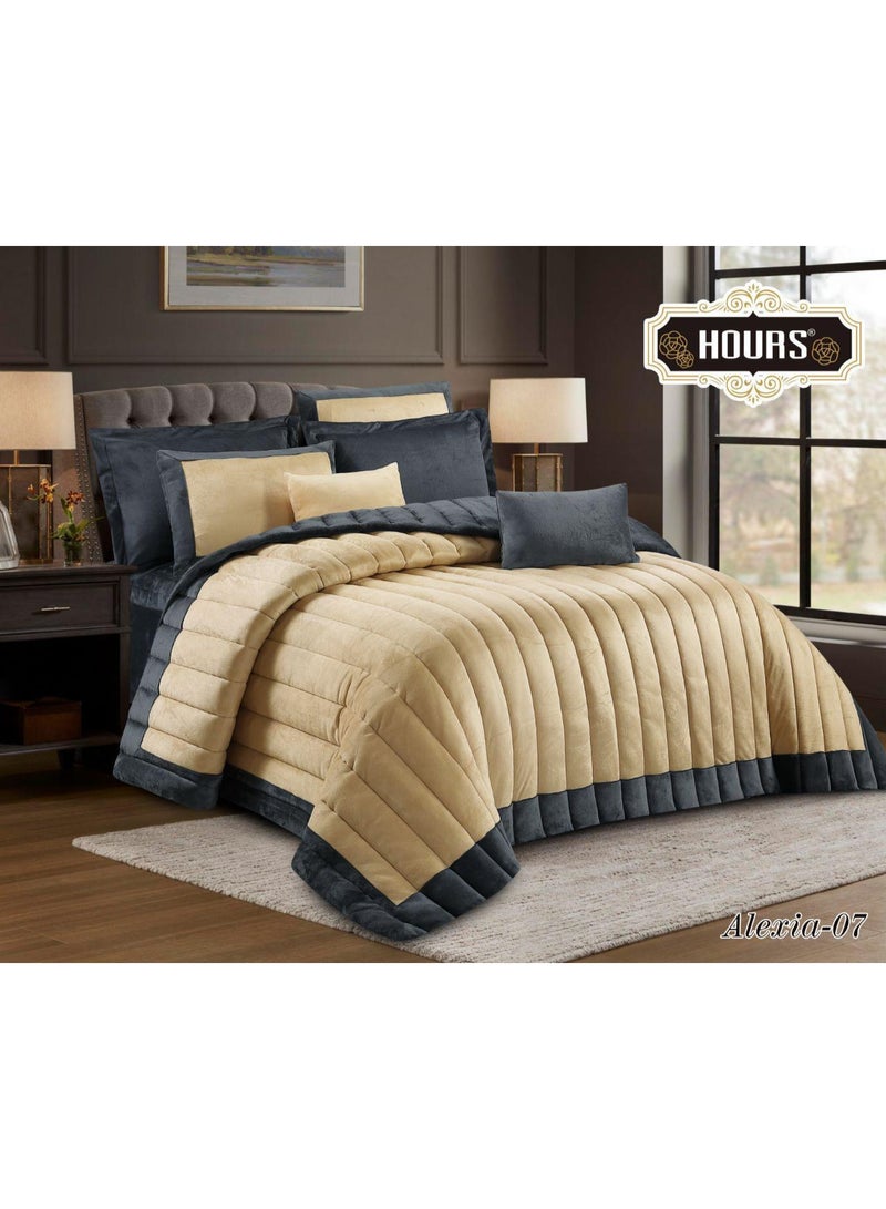 هورس مفرش شتوي نفرين طقم 8قطع حشوه ثابته