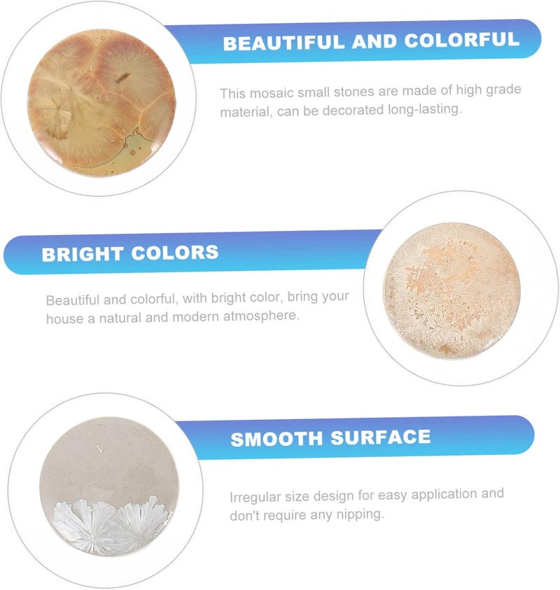 Angoily 1bag Mosaic Irregular Stone DIY Mosaic Assortment Ceramic Material Particulate Stone - Image 2