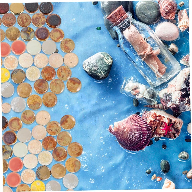 Angoily 1bag Mosaic Irregular Stone DIY Mosaic Assortment Ceramic Material Particulate Stone - Image 3