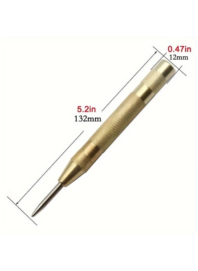 Black Automatic Spring Center Punch Tool High Hardness Steel for Glass Plastic Metal - Image 5