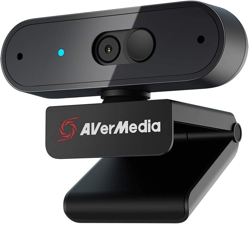 Ventilated design AVerMedia PW310P Webcam, Webcam Cover, 1080p/30fps Videochat and Recording, Plug and play, Microphones, Stream, Autofocus, Works with Skype, Zoom, Team - Black Occasional & permanent usable - Image 1