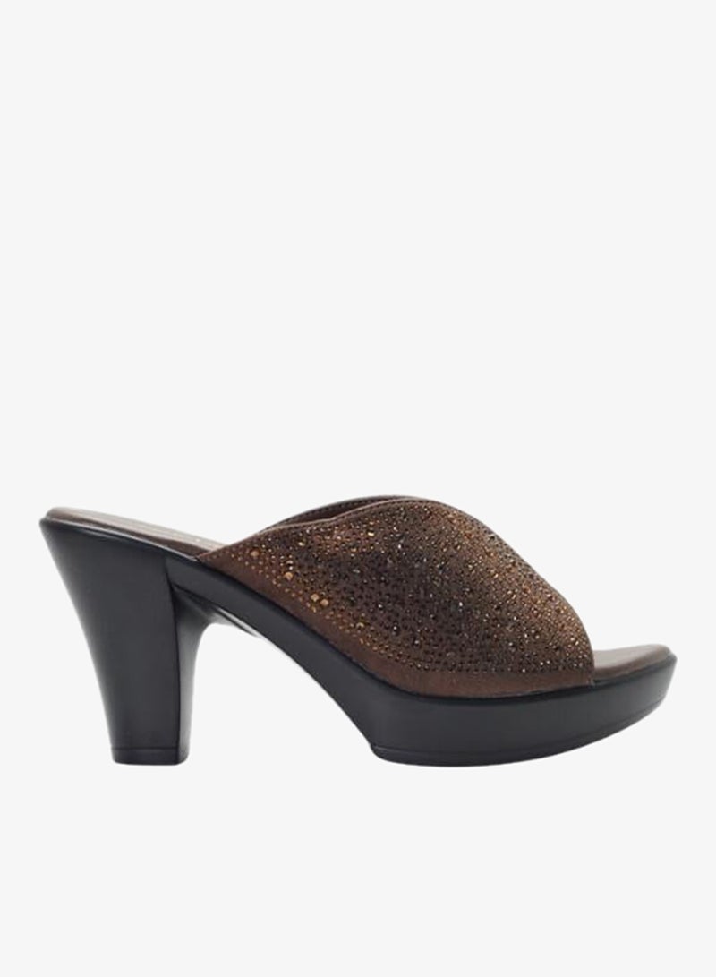 ميشيل مورجان 092-3064 Michelle Morgan Ladies High Heel Sandals 514RC518 Brown - Image 1