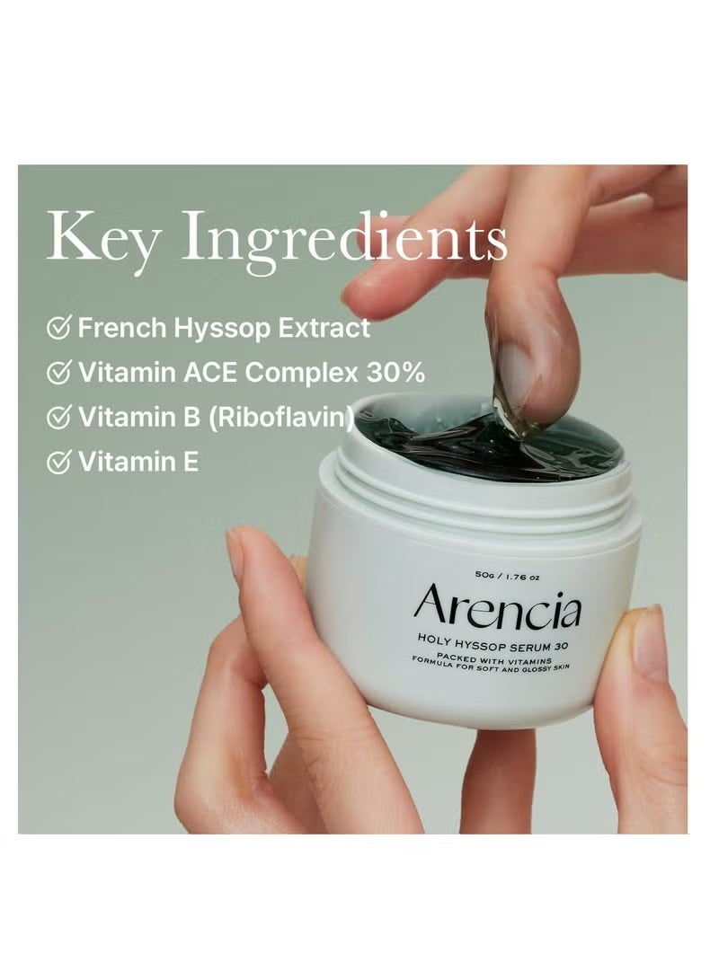 arena Glow Hyssop Overnight Face Mask Serum - hydrating & Anti-Aging Serum for younger looking Korean Glass Skin, 30% Vitamin A, C, E, 10% Niacinamide, Peptide - Image 4