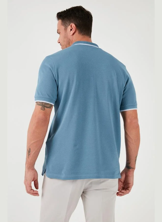 Buratti  Buratti Cotton Slim Fit Striped Detail Buttoned Polo Collar 5-Pack Men's T-Shirt 5902118S5 for Men | Best Price UAE