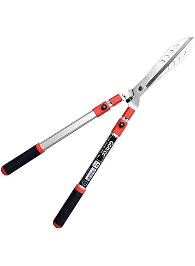 Arabest Adjustable Hedge Shears with Wavy SK-5 Steel Blade, Handle Length 19-32, Garden Pruning Trimmers and Grass Clippers - Image 1