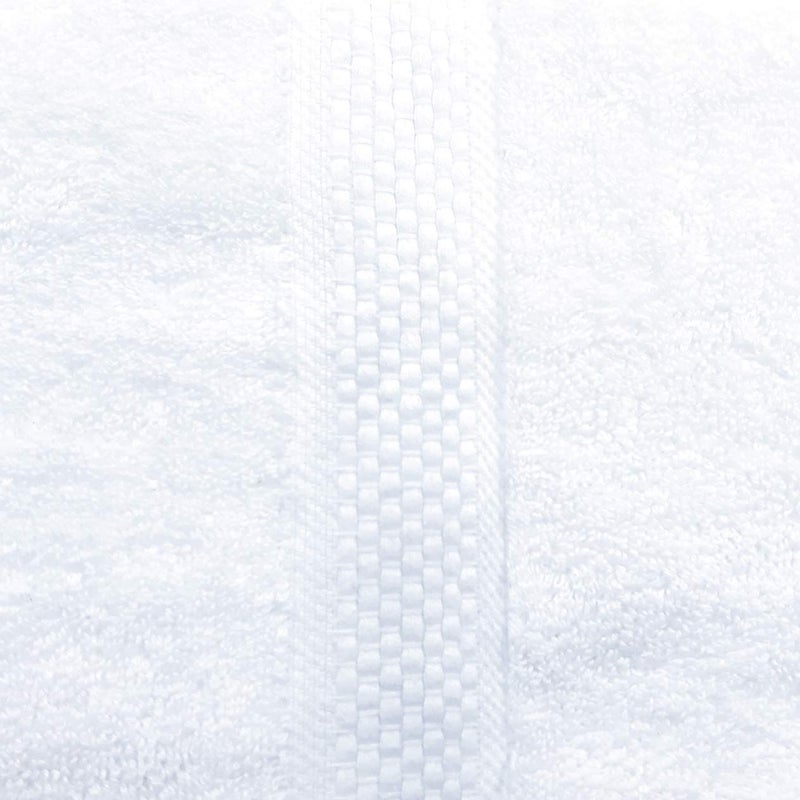 Meroo Diamond Cotton Large Bath Towel for Hotel and Spa (White 75 x 150 cm, 550 GSM, 620 g) - Pack of 3 - Image 4
