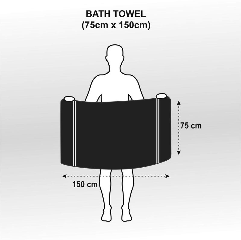 Meroo Diamond Cotton Large Bath Towel for Hotel and Spa (White 75 x 150 cm, 550 GSM, 620 g) - Pack of 3 - Image 2