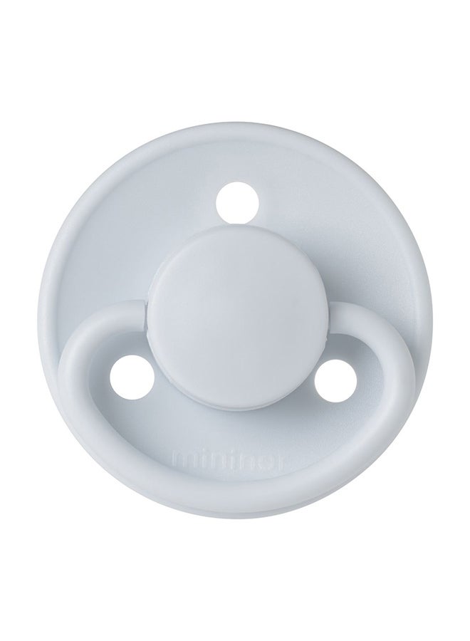 Mininor Round Pacifier Silicone 0M Icicle - Image 1