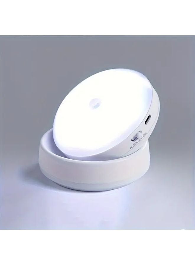 مصباح LED حديث بحساس حركة أبيض يعمل ببطارية قابلة لإعادة الشحن عبر USB وتركيب على الحائط - Image 5