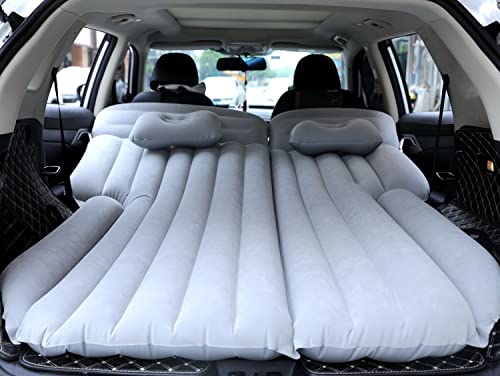 Onirii Inflatable SUV Air Mattress Thickened Flocking Inflatable Car Camping Travel Air Mattress with 2 Pillows & Air Pump,Portable Car Sleeping Bed for SUV|MPV|Minivan - Image 2