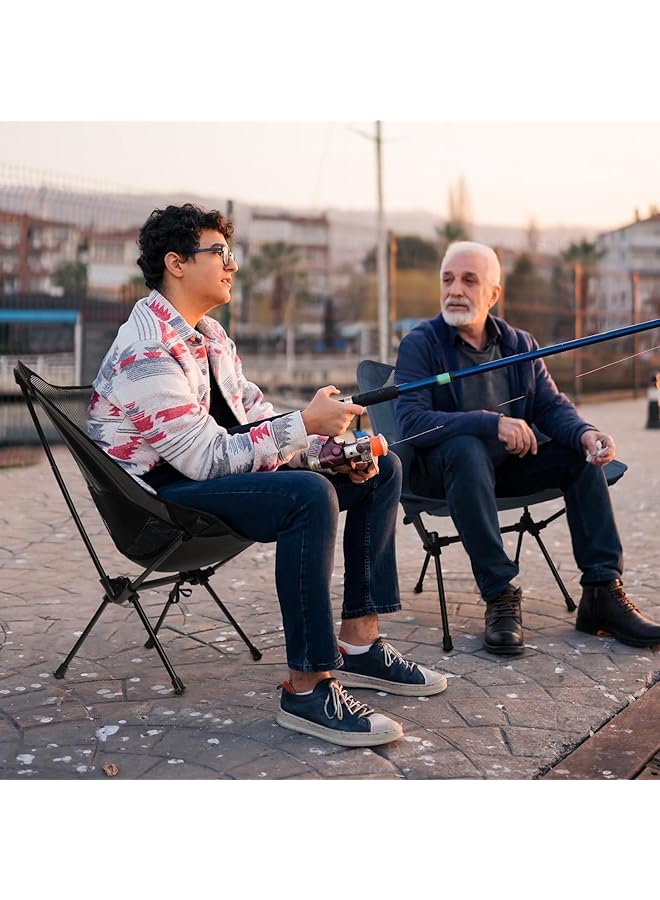 Excefore Backpacking Chair Lightweight Portable Camping Chair for Adults Foldable and Collapsible Outdoor Mesh Chair for Camping Hiking Lawn Picnic Beach and Travel - Image 2