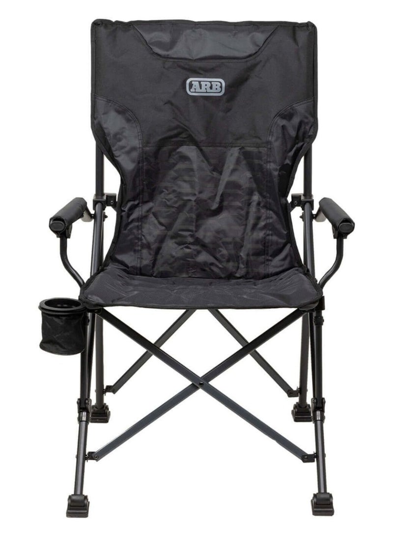 ARB Base Camp Chair - Foldable Camping Chair With Steel Frame, Padded Arms, & Cup Holder - Perfect For Beach, Picnic, & Outdoor Activities - 10500151 - Image 2