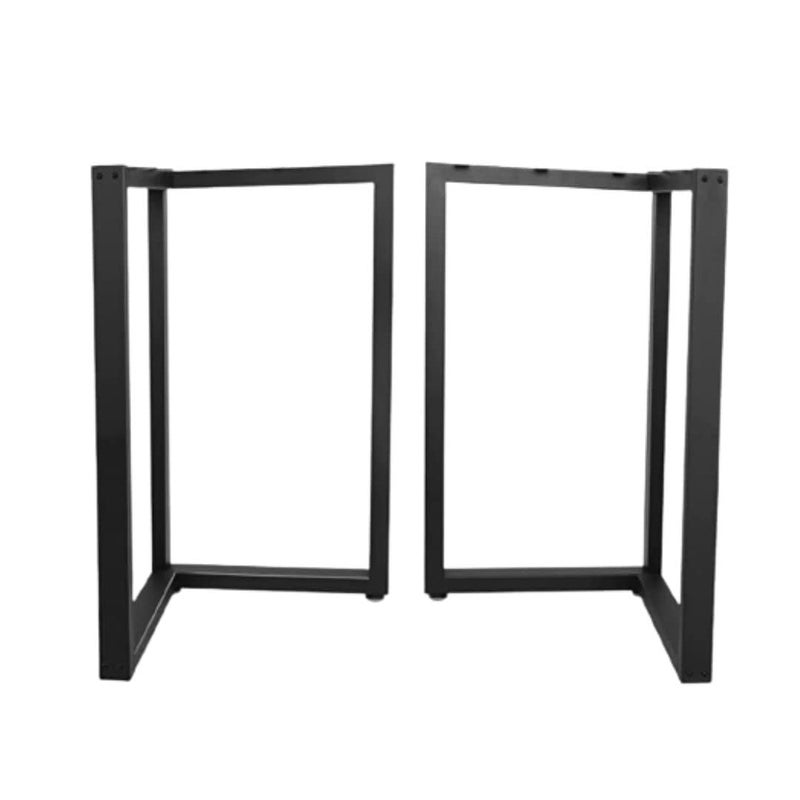 Ventuos Ventuos Metal Table Legs 28 InchTable Legs Replacement Heavy Duty Square Tube Desk Legs Furniture Legs for Coffee Table Dining Table Black L Shape Pack of 2  - Image 1