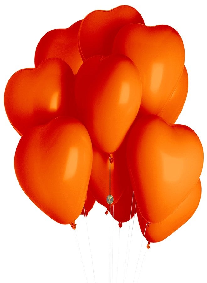 Balloon Red AFTERLOON® Biodegradable Balloons 24 pcs Orange 10 Inch Heart Shaped, Thickened Extra Strong Natural Latex Helium Float, Proposal Marriage Love Baby Shower Gender Reveal Wedding Bridal Corazones - Image 2