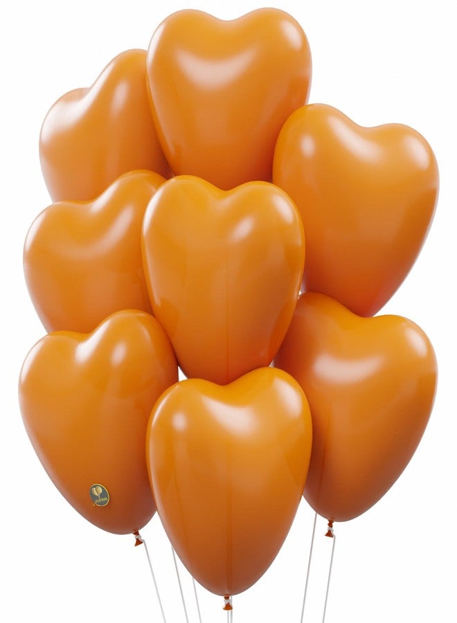 Balloon Red AFTERLOON® Biodegradable Balloons 24 pcs Orange 10 Inch Heart Shaped, Thickened Extra Strong Natural Latex Helium Float, Proposal Marriage Love Baby Shower Gender Reveal Wedding Bridal Corazones - Image 1