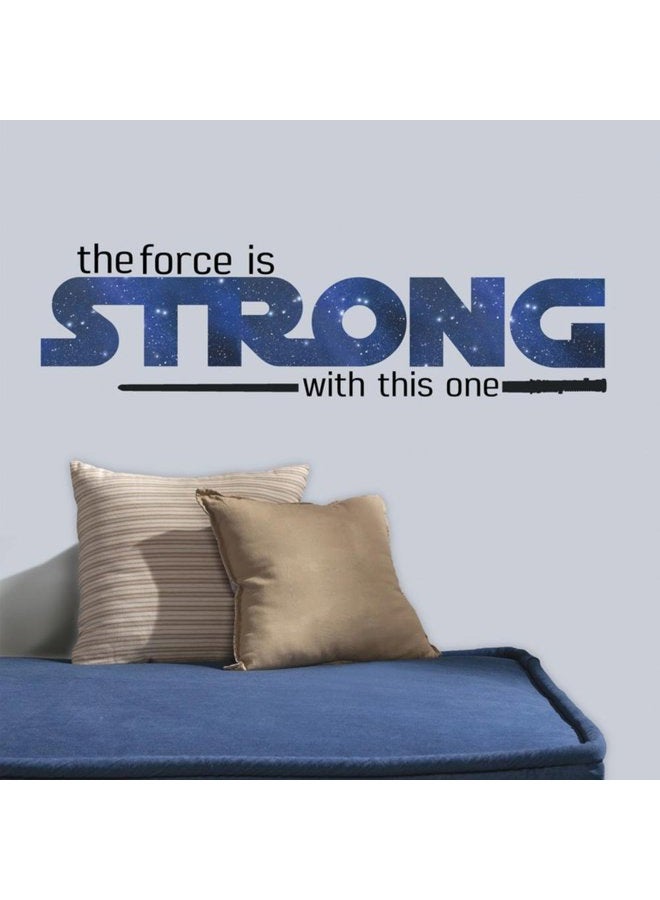 Roommates Star Wars Classic The Force Is Strong Quote Wall Decal, Multi-Colour, RMK3077SCS