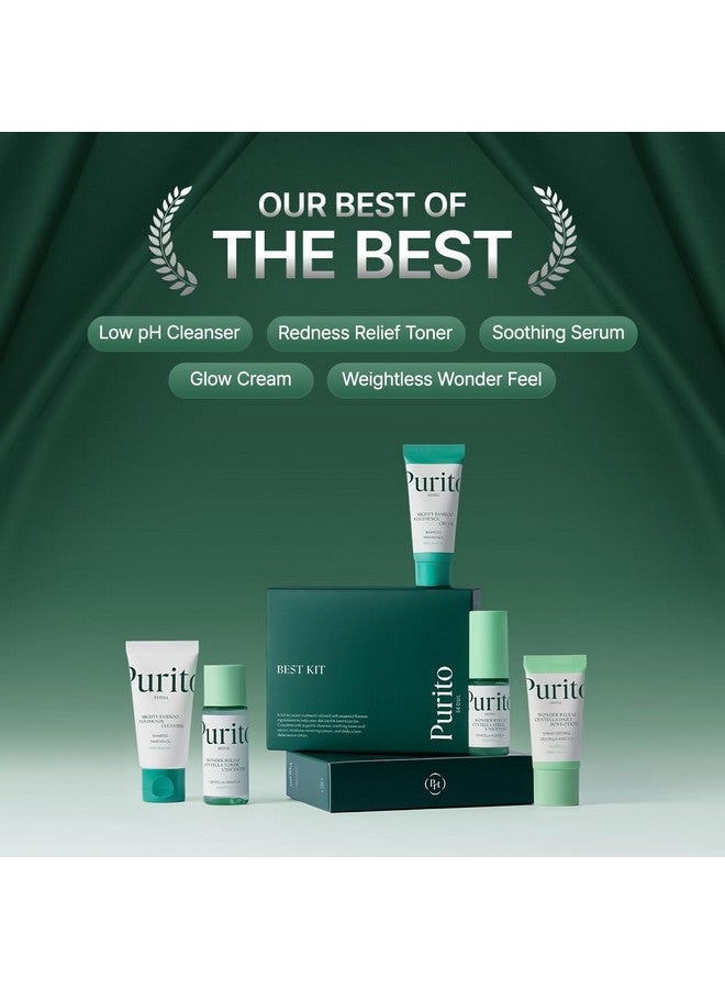بوريتو أفضل مجموعة من بوريتو سيول - روتين للعناية بالبشرة مع منظف وكريم بانثينول، سيروم وتونر سنتيلا بدون رائحة، لجميع أنواع البشرة، مجموعة هدايا، للوجه، سيروم للوجه، منتجات كي بيوتي، 3.52 أونصة سائلة. - Image 2