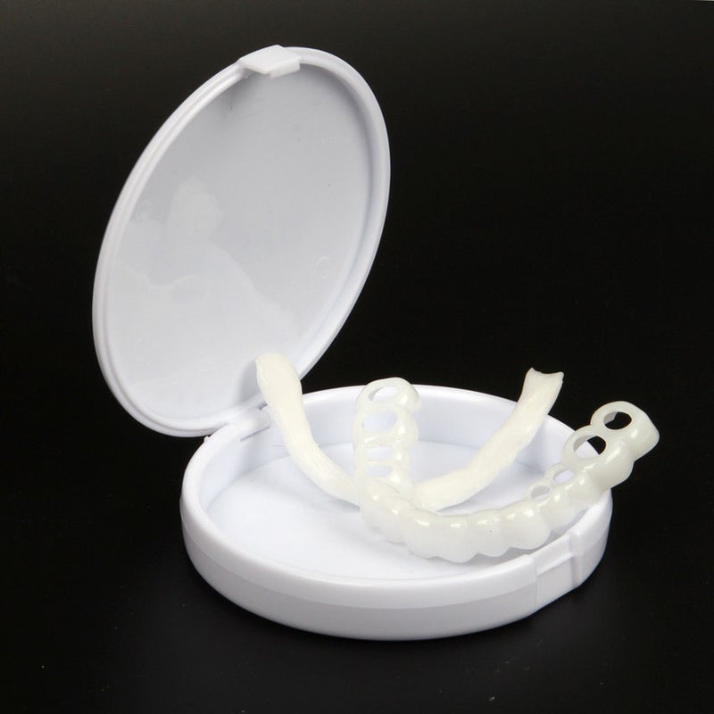 Upper And Lower Teeth Artificial Braces Whitening Set Second Generation Silicone Artificial Teeth Denture Set Sap On Smie - Image 3