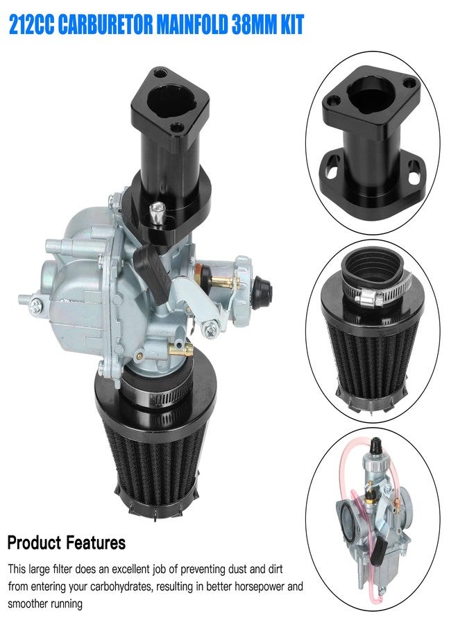 YOXUFA VM22 Mikuni Carburetor Intake Pipe Mainfold Throttle Cable Kit for Non Hemi Ghost Predator 212cc Coleman CT200U BT200X KT196 GX160 Engine Baja Warrior MB200 196cc Mini Bike Go Kart Parts - Image 5