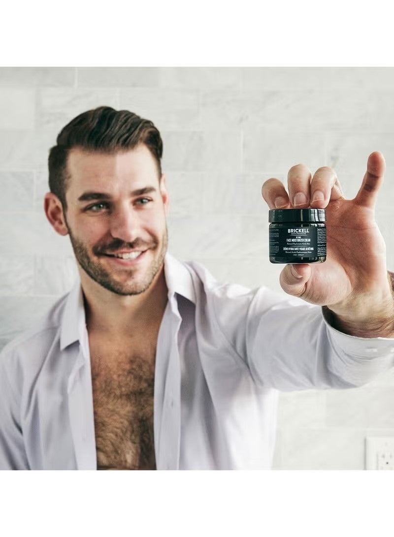 Brickell Men's Retinol Face Moisturizer Cream For Men, Natural & Organic, Anti-Wrinkle Face Night Cream with Retinol & Hyaluronic Acid To Reduce Fine Lines and Even Skin Tone, Fragrance-Free, 2 Ounce - Image 2