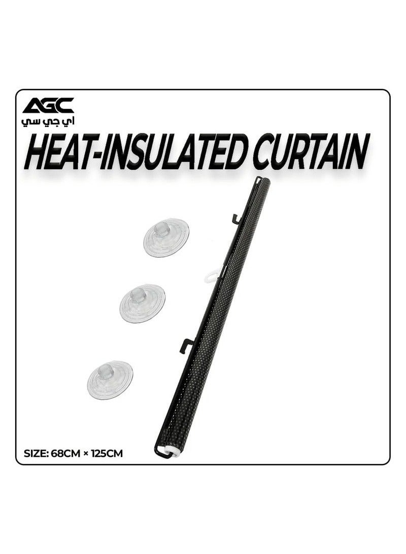 AGC Car Sun Shade Heat Insulated Curtain Rolling Sunshade For Car Home Office 45cm x 125cm 1 Pcs - Image 2
