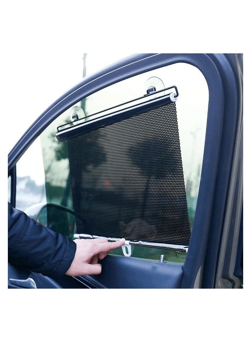 AGC Car Sun Shade Heat Insulated Curtain Rolling Sunshade For Car Home Office 45cm x 125cm 1 Pcs - Image 1