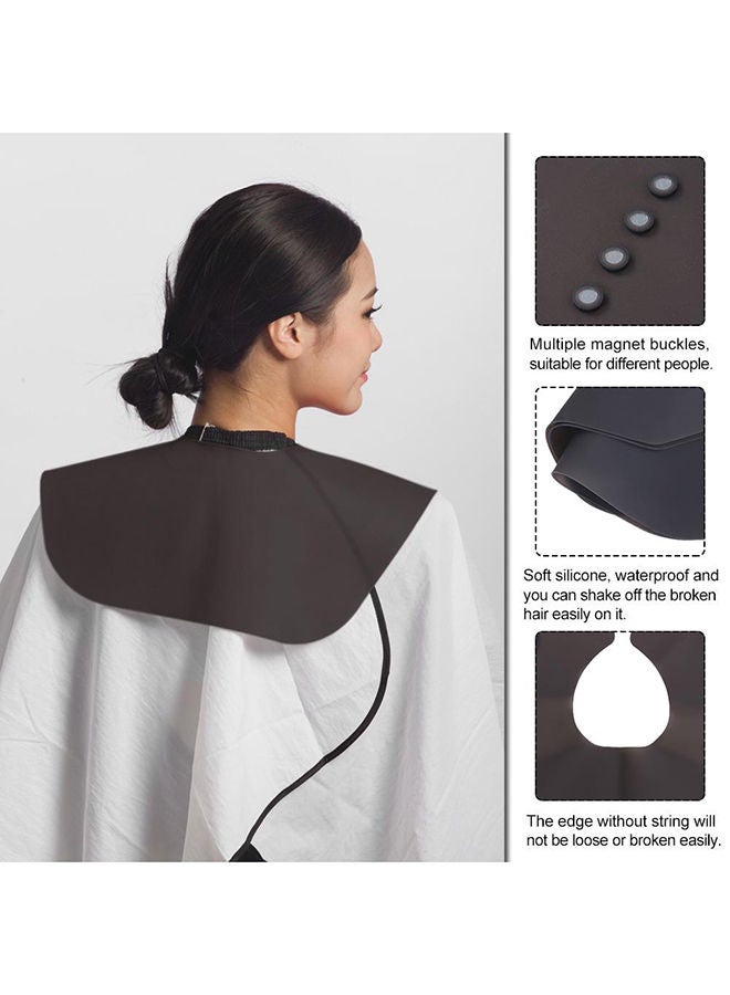 Loquat Hair Salon Cutting Neck Collar Wrap Guard Brown/Black - Image 3