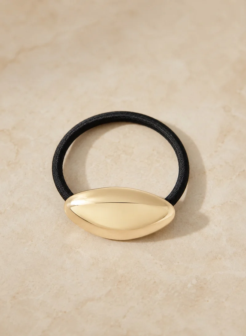 French Connection UK gold Curve Metal Hair Tie Bobble for Women | Best Price UAE