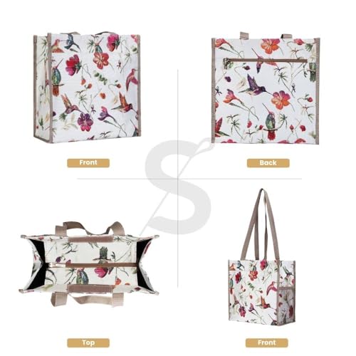 Signare Tapestry Shoulder Bag Shopping Bag for Women with Hummingbird Design (Shop-HUMM) - Image 2