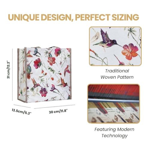 Signare Tapestry Shoulder Bag Shopping Bag for Women with Hummingbird Design (Shop-HUMM) - Image 3