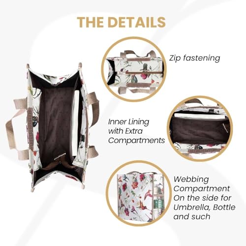 Signare Tapestry Shoulder Bag Shopping Bag for Women with Hummingbird Design (Shop-HUMM) - Image 4